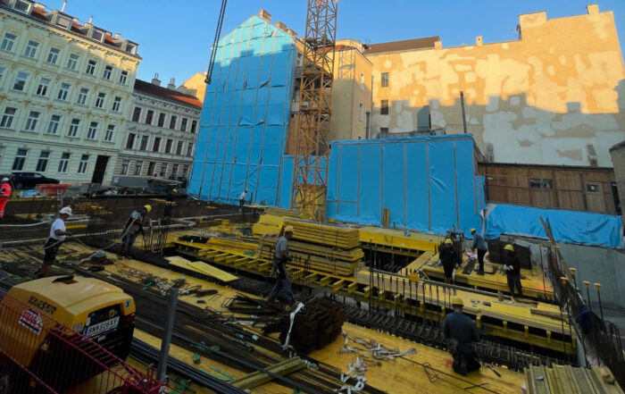 Baufortschritt in der Odoakergasse 25